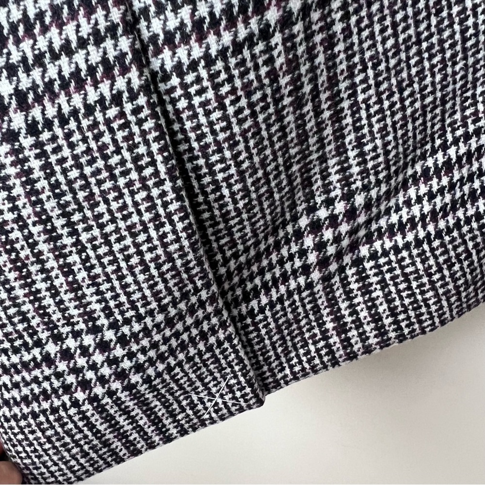 Club Monaco Wool Plaid Starella Coat Faux Fur Sleeve Trim M - Picture 7 of 12